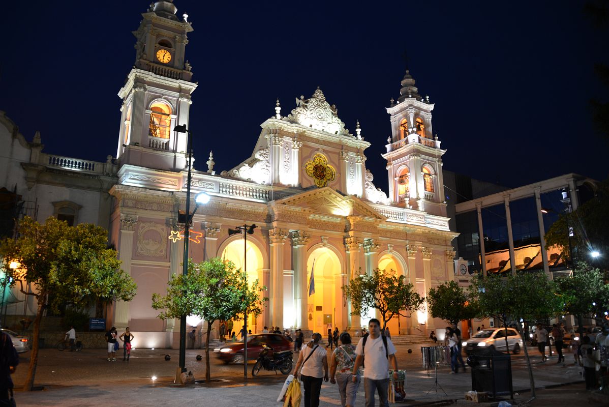 05 Salta Cathedral Outside After Sunset